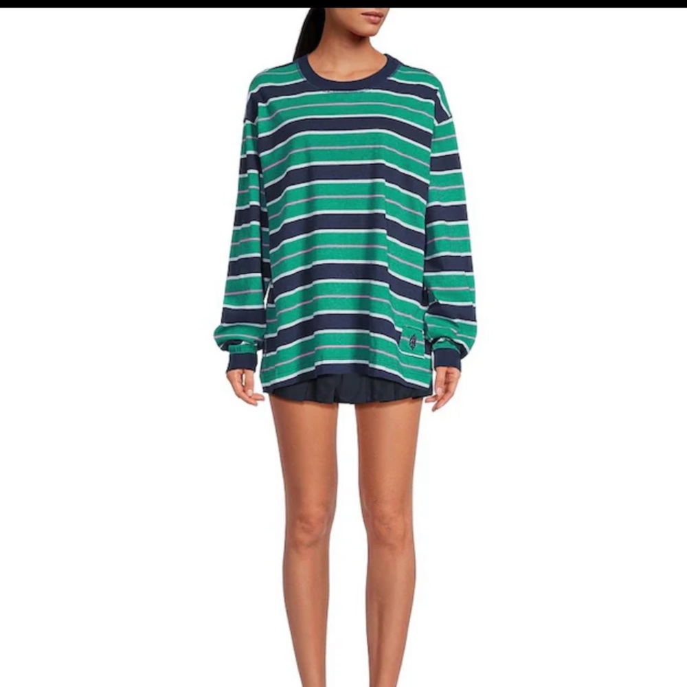 FIRM PRICE NWOT FP MOVEMENT BY FREE PEOPLE STRIPED HUSTLE LAYER - Picture 5 of 14